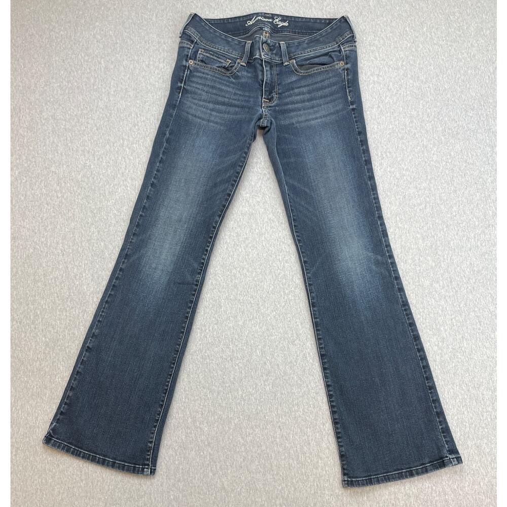 American Eagle Jeans Womens 6 Blue Denim Cotton Stretch Original Bootcut Leg